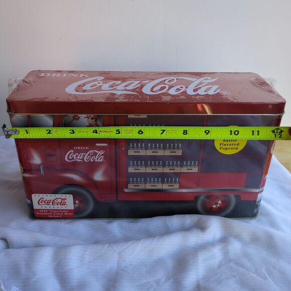 VINTAGE COLLECTIBLE 1948 COCA-COLA ROUTE TRUCK TIN BRAND NEW SEALED W/ POPCORN. - Picture 4 of 7